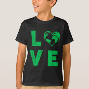 Liebe Erde Planet bedrängte Umwelt T-Shirt