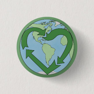 Liebe-Erde, recycelt Button