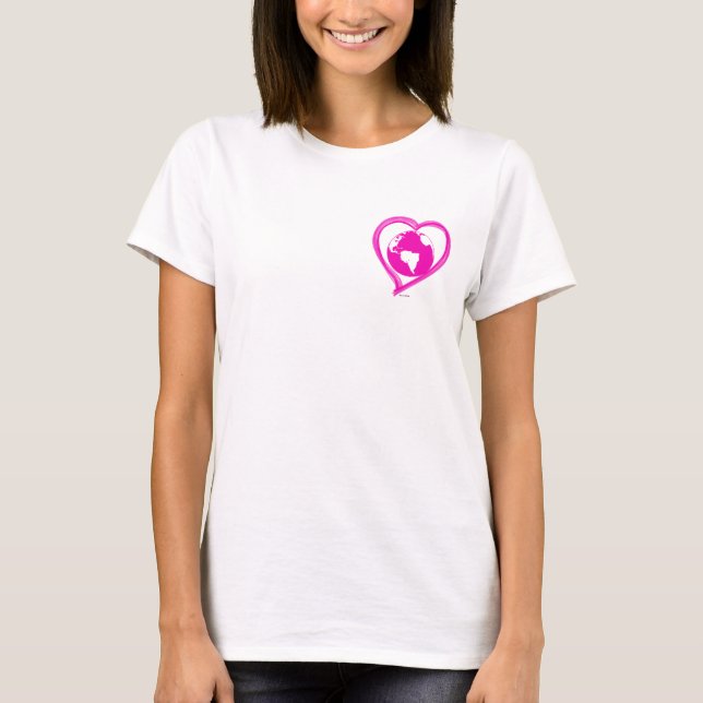 LIEBE ERDE (rosa) T-Shirt (Vorderseite)