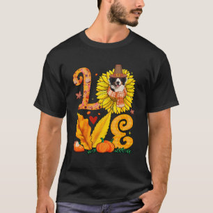 Liebe Erntedank Bernese Mountain Sonnenblumen Pump T-Shirt