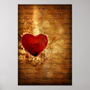 Liebe erobert alle (Herz-Kunst-Plakat) Poster