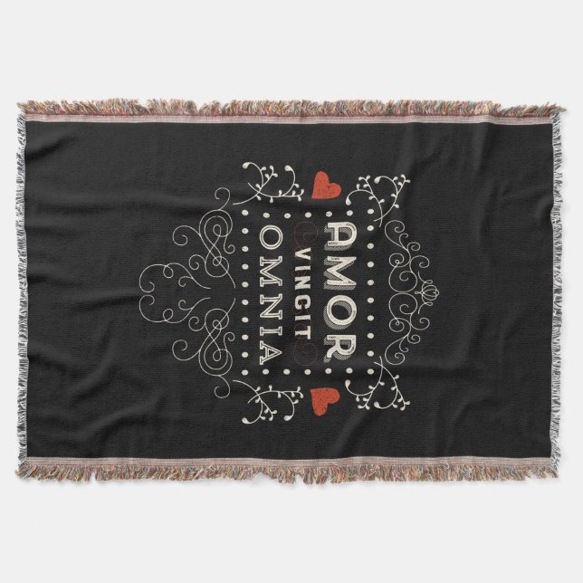 Liebe erobert alle - lateinische Vintage Typografi Decke (Vorderseite)