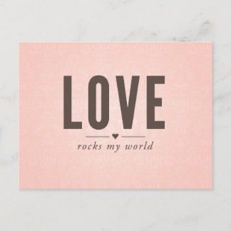 Liebe erschüttert meine Welt Vintage Postkarte