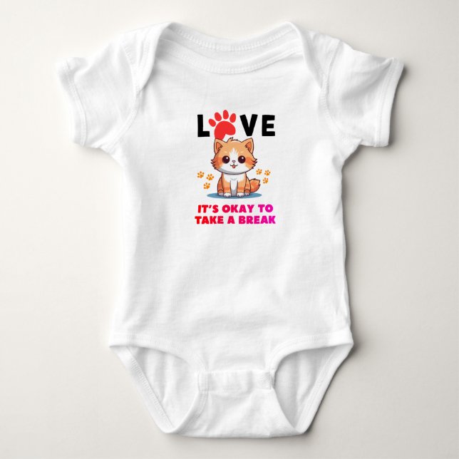 Liebe, es ist okay, eine Pause zu machen Baby Strampler (Vorderseite)