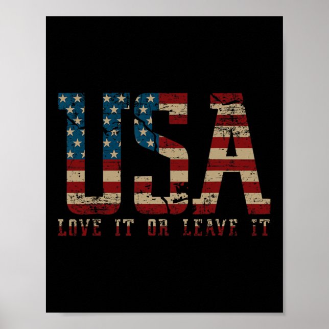 Liebe es oder verlasse es Amerika - Wähle Donald T Poster (Vorne)
