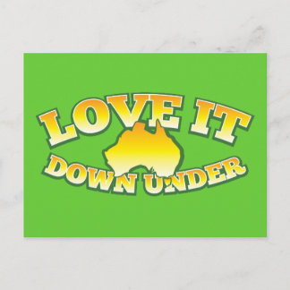 Liebe es unten unter australischem australischem postkarte