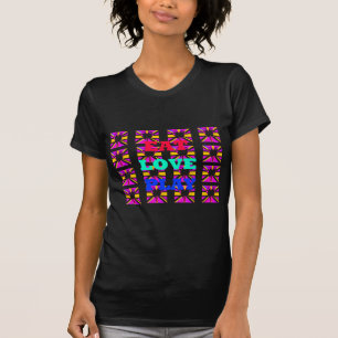 Liebe Essen Spielen Farbenfrohe Pop Kunst, Dichtun T-Shirt