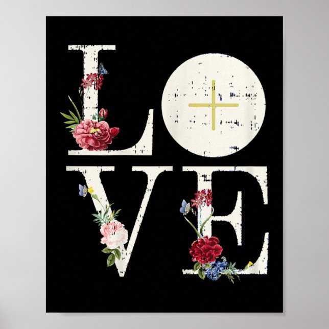 Liebe Eucharist Erste Heilige Kommunion Christlich Poster (Vorne)