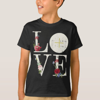 Liebe Eucharist Erste Heilige Kommunion Christlich T-Shirt