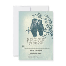 Liebe Eule süße und niedliche Hochzeitskarten