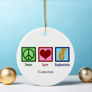 Liebe Euphonium Niedliche Weihnachtszeit Keramik Ornament
