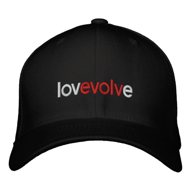 Liebe Evolve bestickte Wollkappe Bestickte Baseballkappe (Vorderseite)