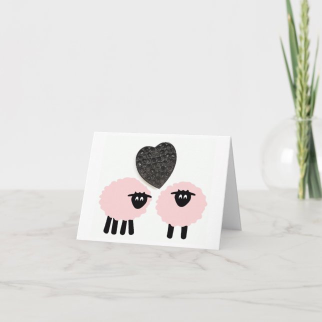 "Liebe Ewe 2", Whimsical Notecard Karte (Vorderseite)