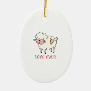 LIEBE EWE KERAMIK ORNAMENT