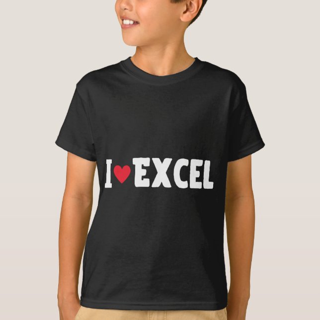 Liebe Excel-Datendiagramm T-Shirt (Vorderseite)