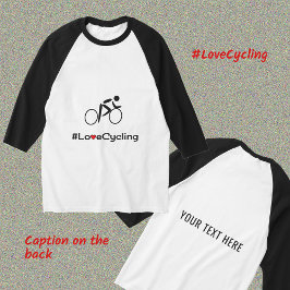 Liebe Fahrrad und Text auf dem hinteren T - Shirt