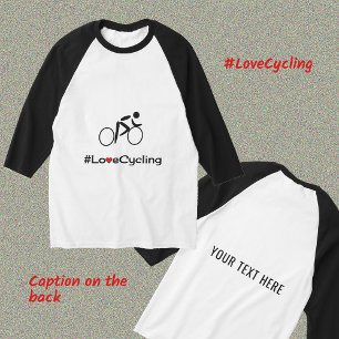 Liebe Fahrrad und Text auf dem hinteren T - Shirt