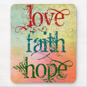 LIEBE FAITH HOFFE MOUSEPAD