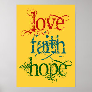 LIEBE FAITH HOFFE POSTER