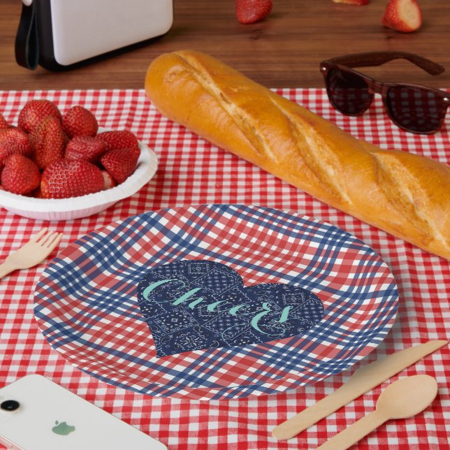 Liebe Fall Kitsch Country Wedding Party Teller (Picknick)