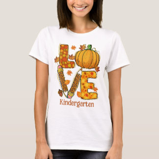 LIEBE Fall Teacher Shirt, Herbstlaub, Tierdruck T-Shirt