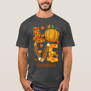 LIEBE Fall Teacher Shirt, Herbstlaub, Tierdruck T-Shirt