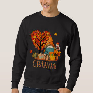 Liebe fällt gnomes Granna halloween Kürbis Oma Sweatshirt