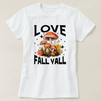 Liebe fällt Y'all | Herbstleaves | Niedlicher Fall T-Shirt