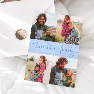 Liebe Familie Eisblau Valentinstag Foto Feiertagskarte