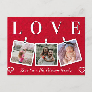 Liebe Familie Foto Valentine Postkarte