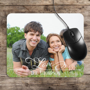 Liebe Familie Stilvoll Elegantes Foto Personalisie Mousepad