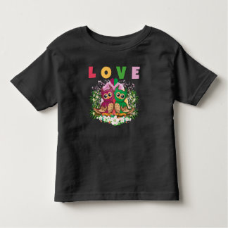 LIEBE FARBFARBENE, SEHR NIEDLICHE, ADORABLE OWLS KLEINKIND T-SHIRT