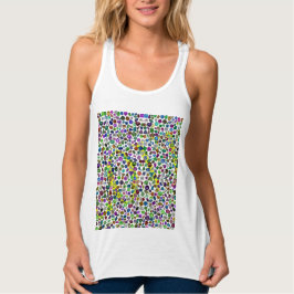 Liebe - Farbige Gemsteinschrift und Muster Tank Top