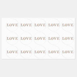 LIEBE - farbige Kaffeebohnen Etiketten