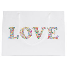 LIEBE - farbige Kaffeebohnen