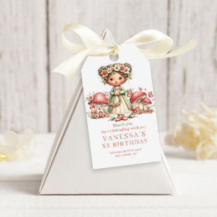 Liebe Fee 2. Geburtstagsröte Blumen Geschenktüte Geschenkanhänger