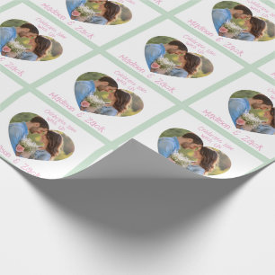 Liebe feiern eigenes FOTO Name Geschenkpapier