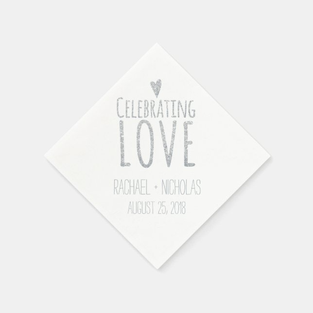 Liebe feiern | Hochzeit Serviette (Ecke)