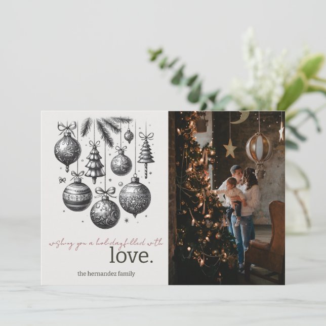 Liebe Feiertagskarte (Stehend Vorderseite)