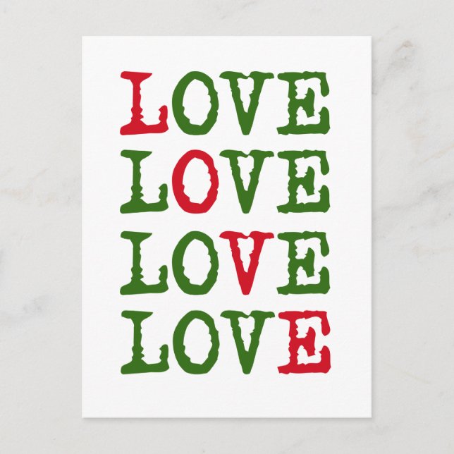 Liebe Feiertagspostkarte (Vorderseite)