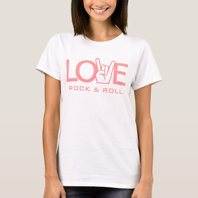 Liebe-Felsen u. Rolle T-Shirt (Vorderseite)
