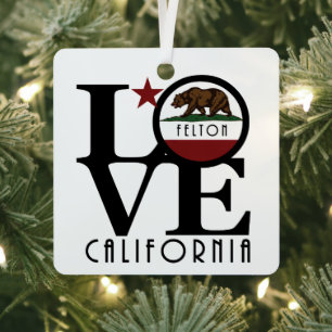 LIEBE Felton California Ornament Aus Metall
