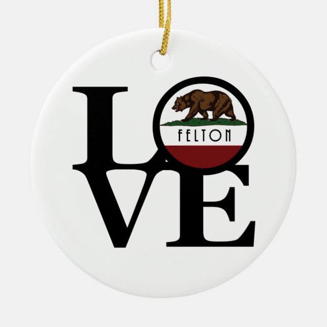 LIEBE Felton Keramik Ornament (Vorne)