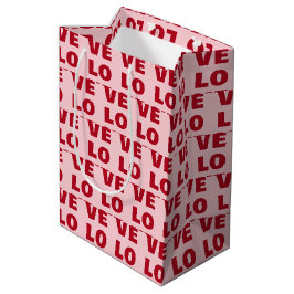 Liebe Fette Typografie Pink & Rot Mittlere Geschenktüte