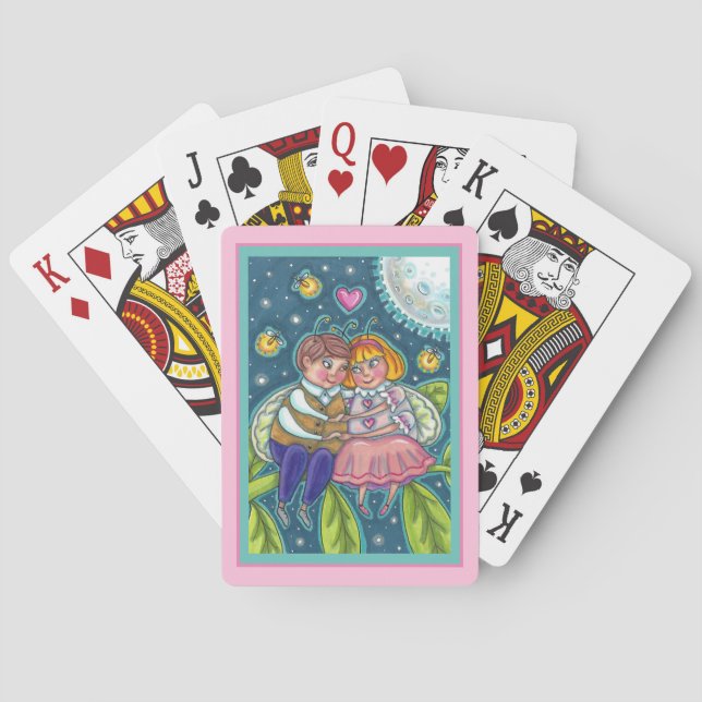 LIEBE, FEUERN & VOLLMOND, NIEDLICH VALENTINE SPIELKARTEN (Rückseite)