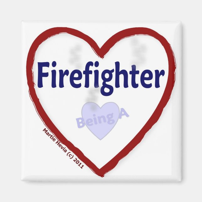 Liebe: Feuerwehrmann - Magnet (Vorne)