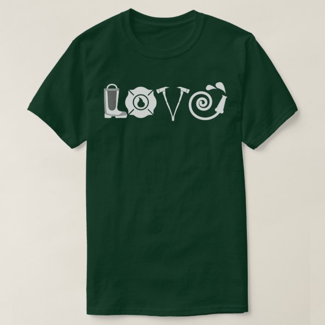 Liebe Feuerwehrmann T-Shirt (Design vorne)