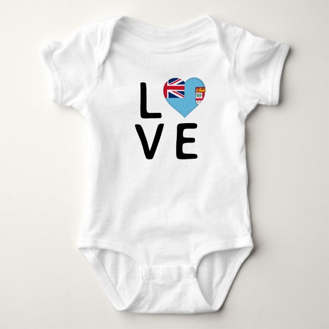 Liebe - Fidschi-Flagge Baby Strampler (Vorderseite)