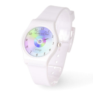 Liebe findet einen Weg mit farbenfrohen Farbverlau Armbanduhr