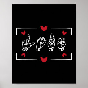 Liebe Finger Sign Language Asl Valentinstag Gesche Poster